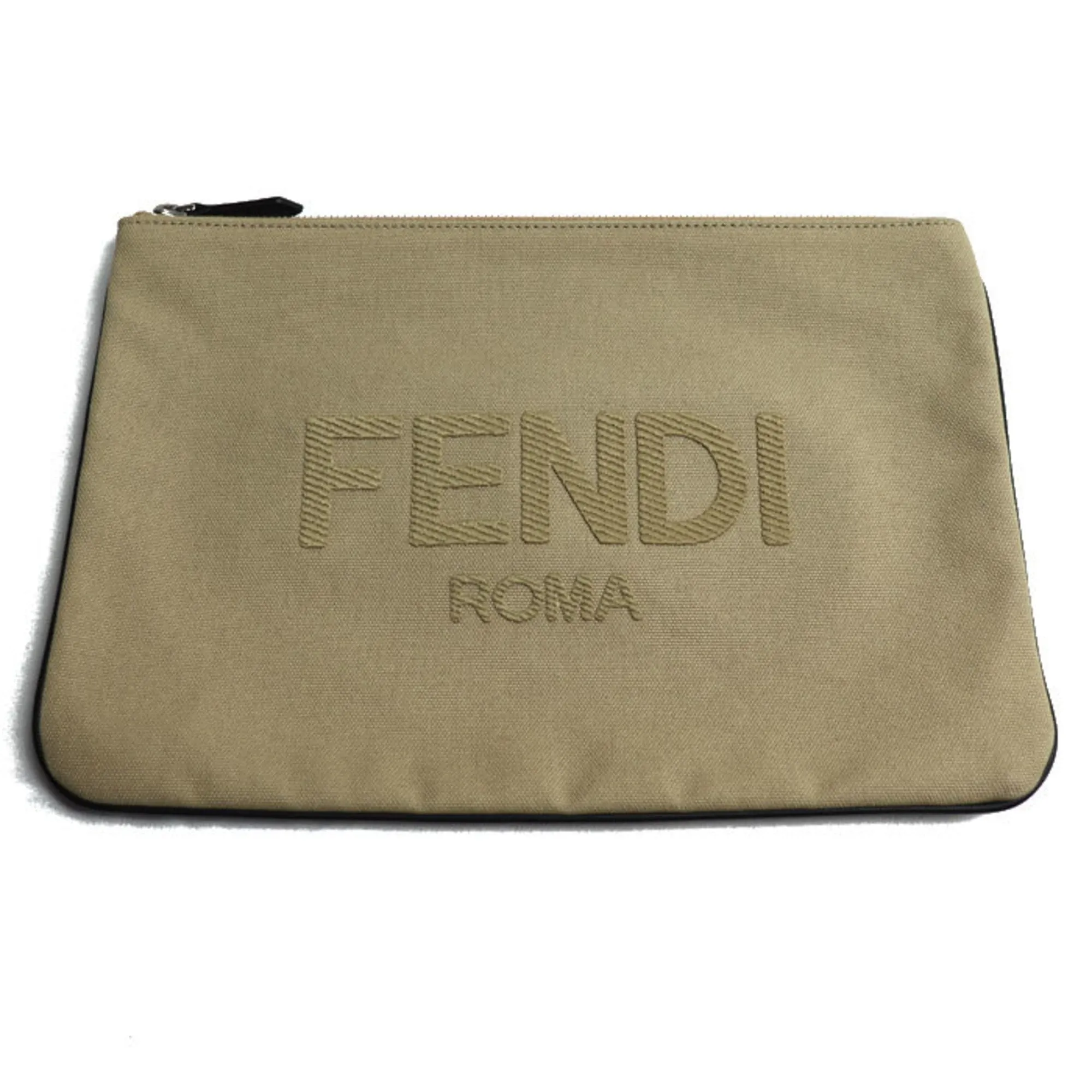 Fendi Cotton Clutch Bag (Pre-Owned)