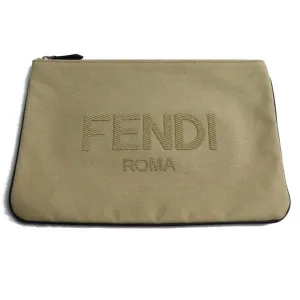 Fendi Cotton Clutch Bag (Pre-Owned)