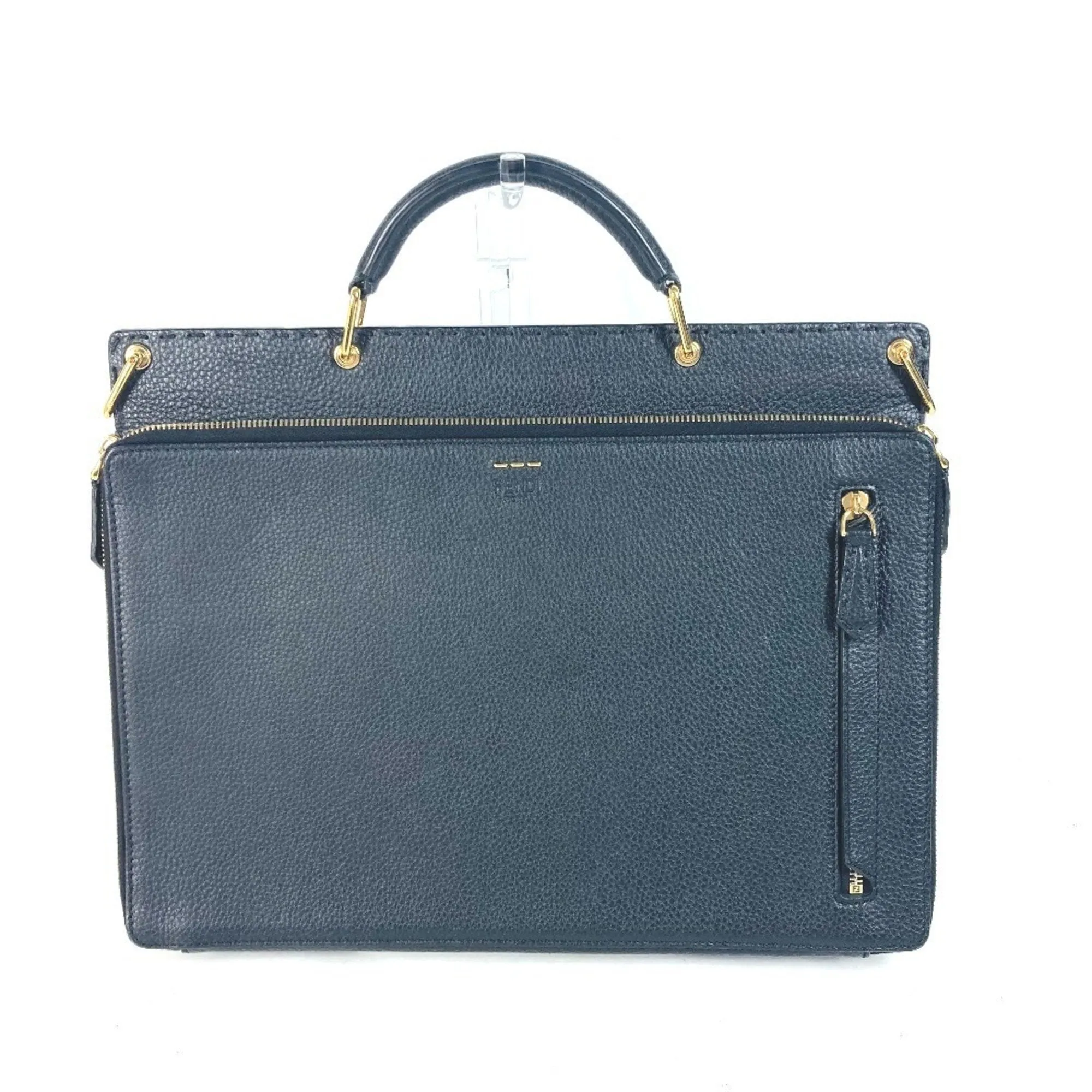 Fendi Leather Briefcase Handbag (Pre-Owned)