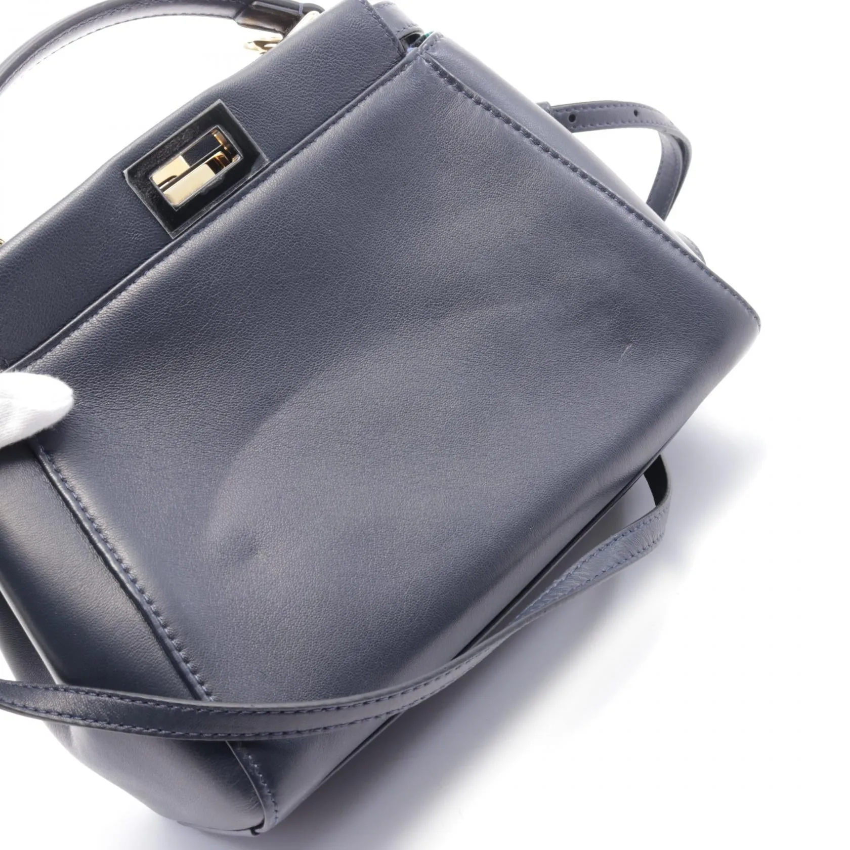 Fendi Mini Peekaboo Iconic Leather Handbag