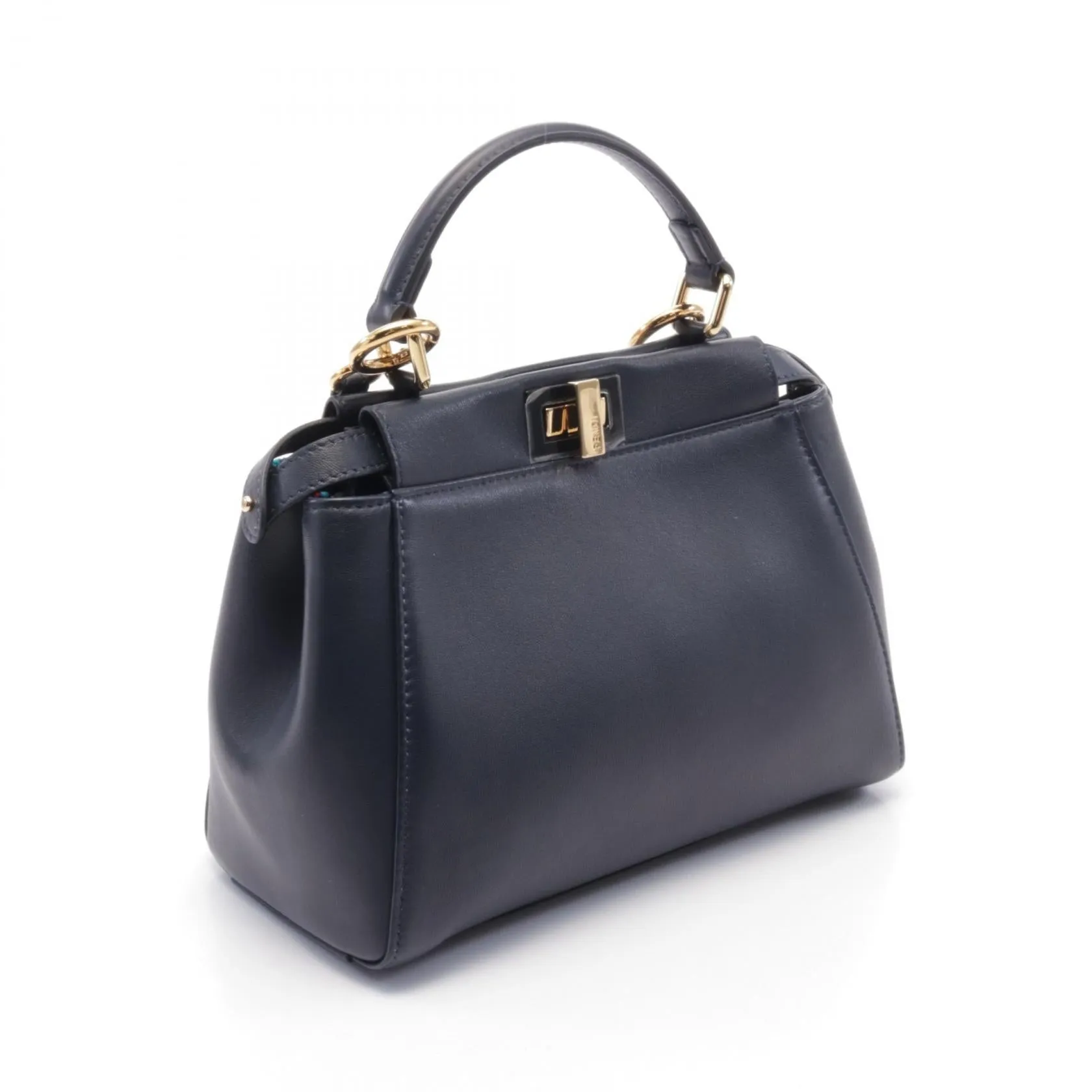 Fendi Mini Peekaboo Iconic Leather Handbag