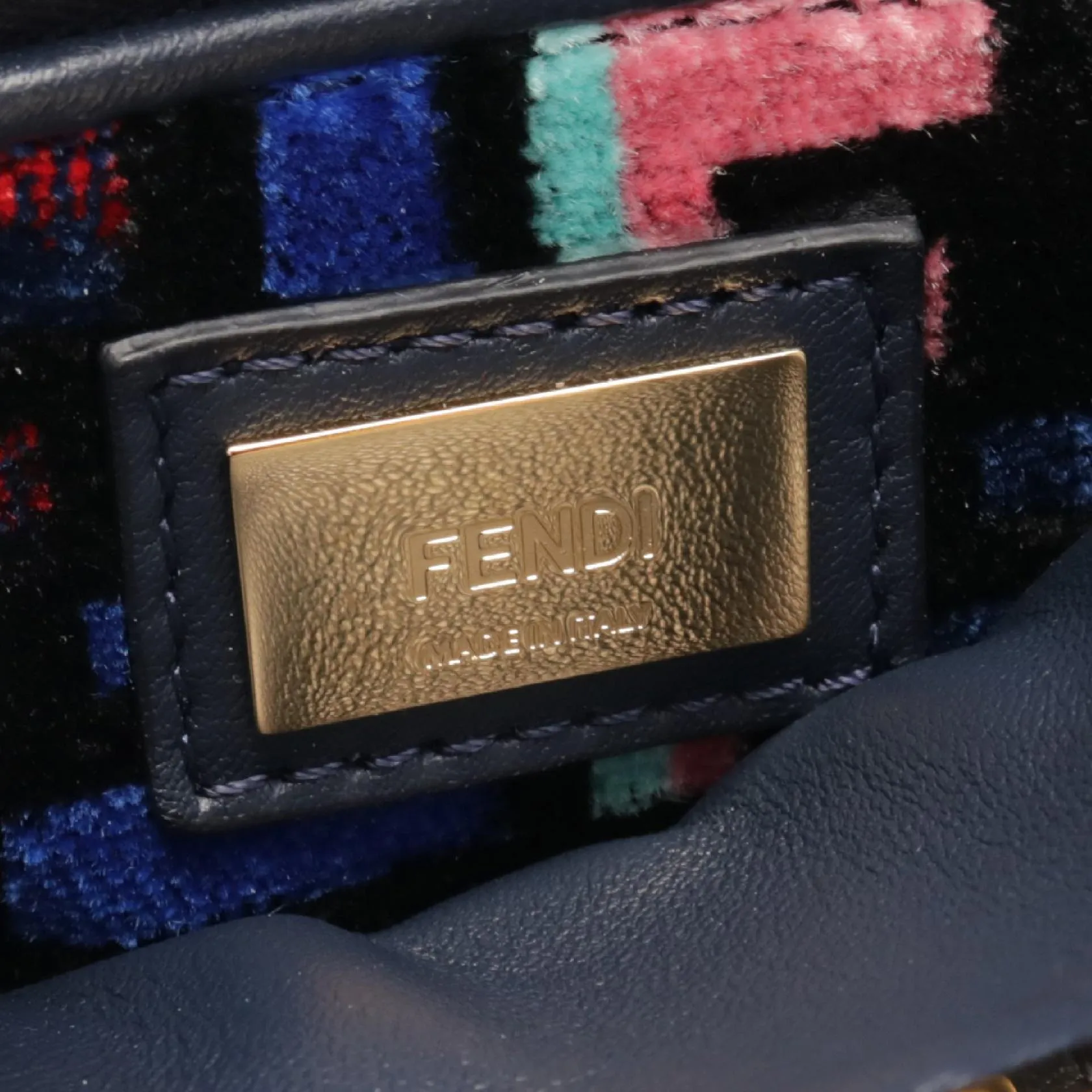 Fendi Mini Peekaboo Iconic Leather Handbag
