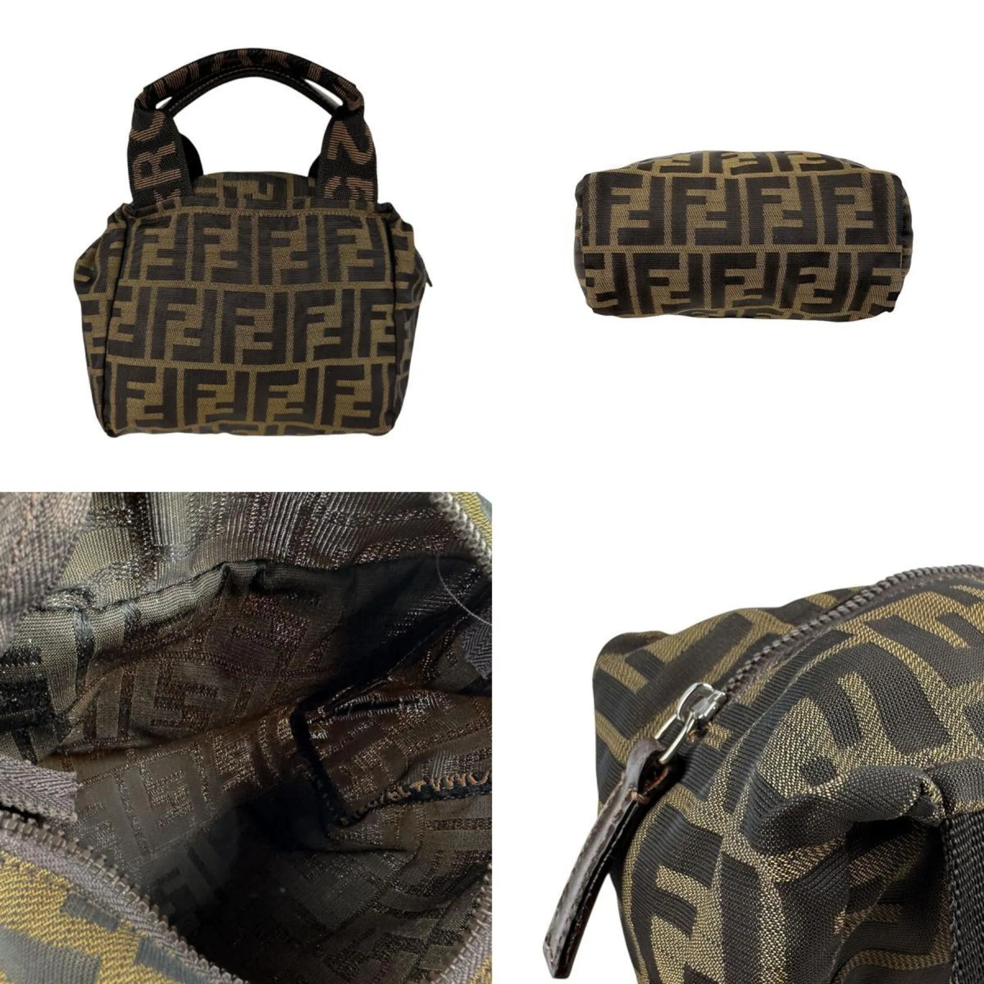 Fendi Nylon Canvas Handbag (Pre-Owned)