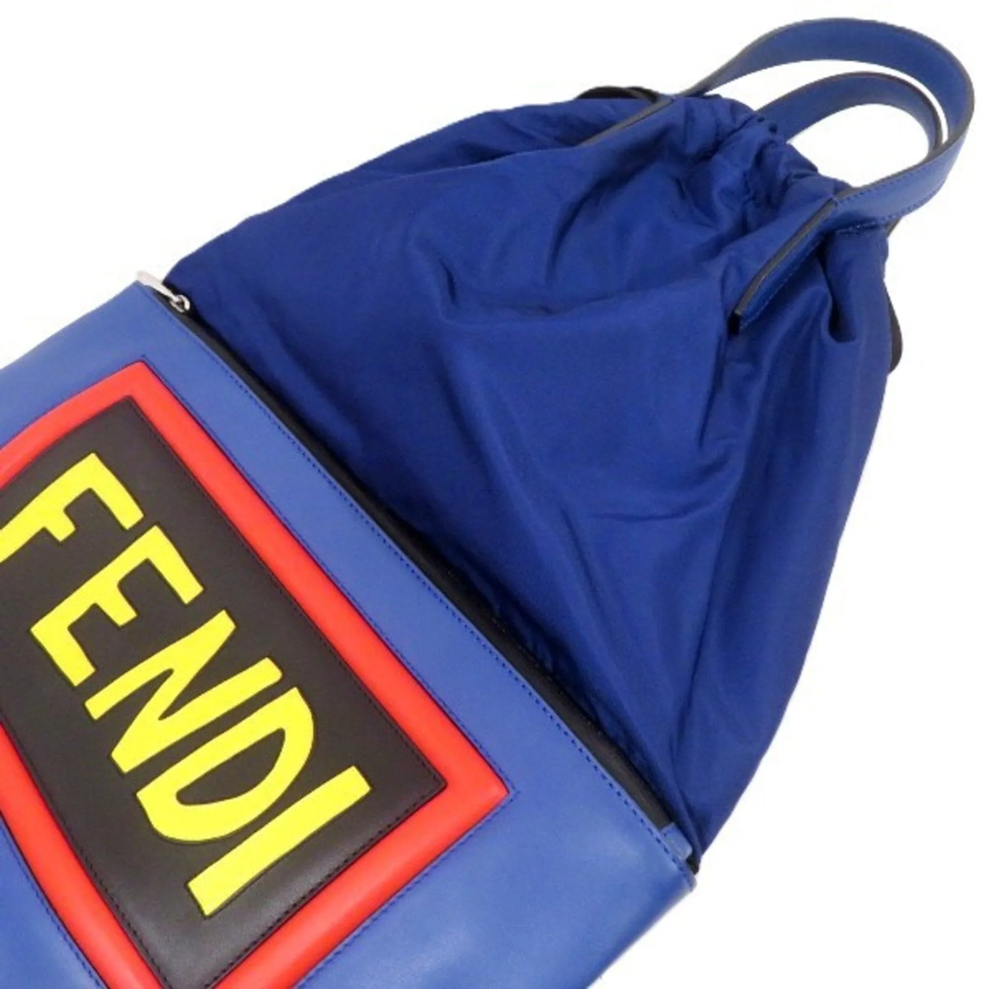 Fendi Nylon Leather Backpack (Pre-Owned)