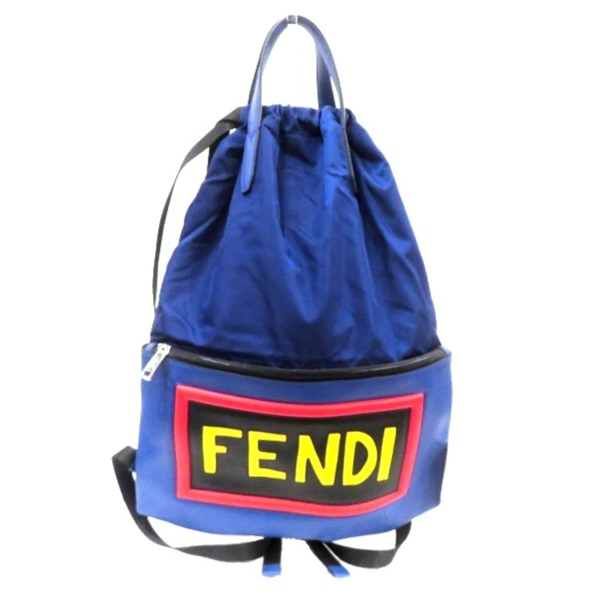 Fendi Nylon Leather Backpack (Pre-Owned)