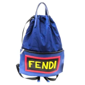 Fendi Nylon Leather Backpack (Pre-Owned)