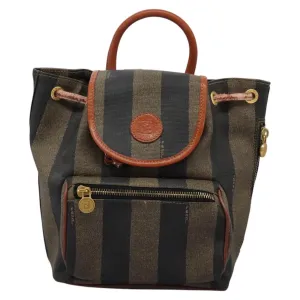 Fendi Pequin Canvas Backpack Bag (Pre-Owned)