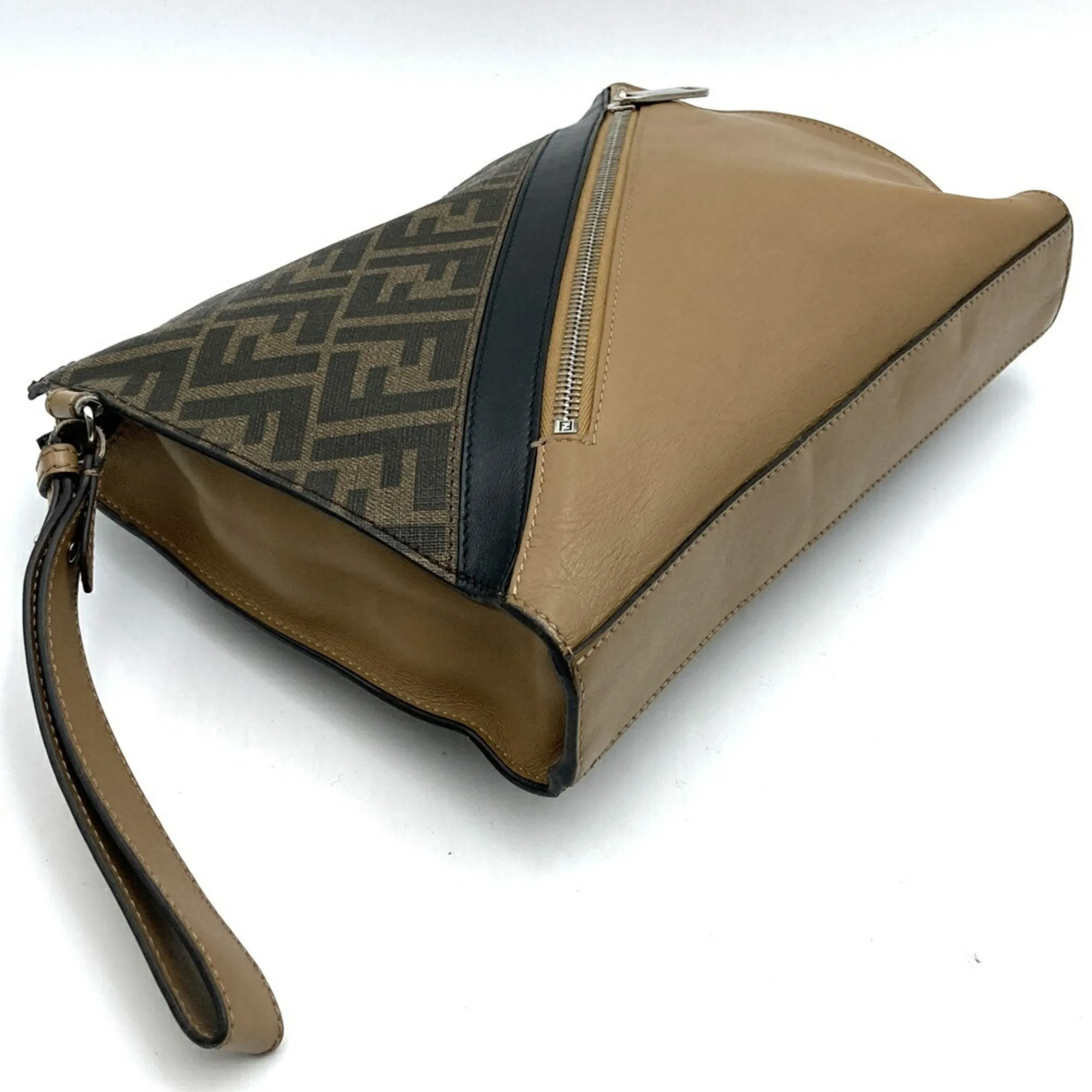 Fendi Pvc Leather Clutch Bag (Pre-Owned)