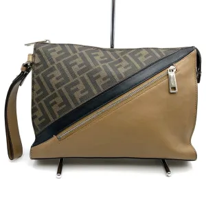 Fendi Pvc Leather Clutch Bag (Pre-Owned)
