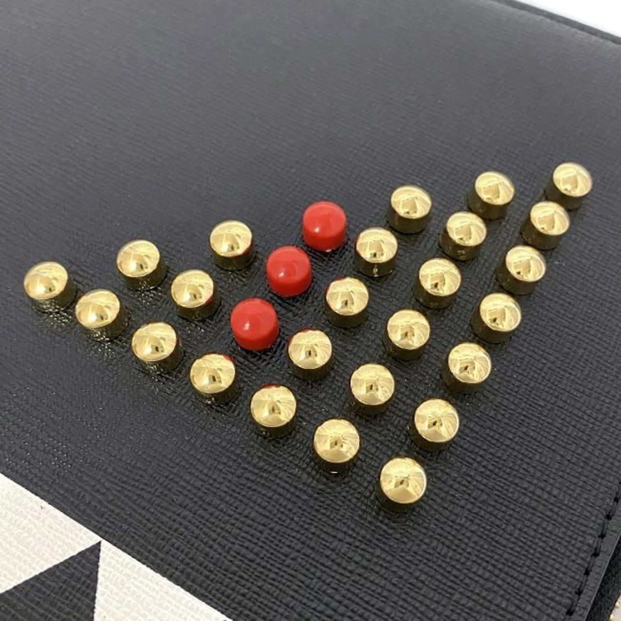 Fendi Studs Leather Clutch Bag (Pre-Owned)