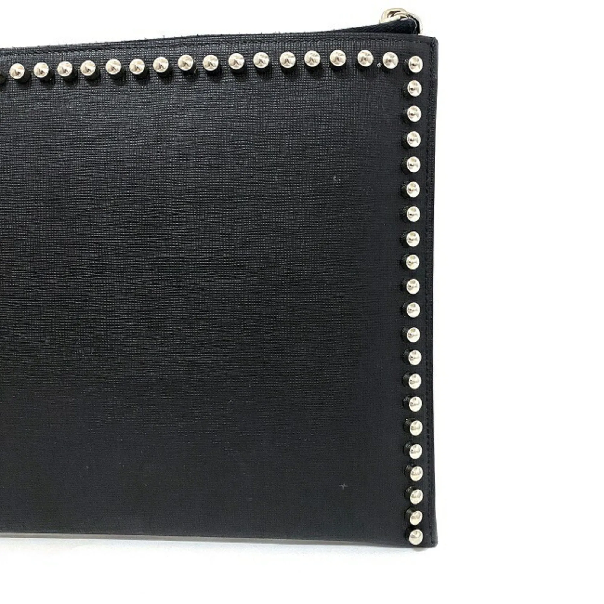 Fendi Studs Leather Clutch Bag (Pre-Owned)