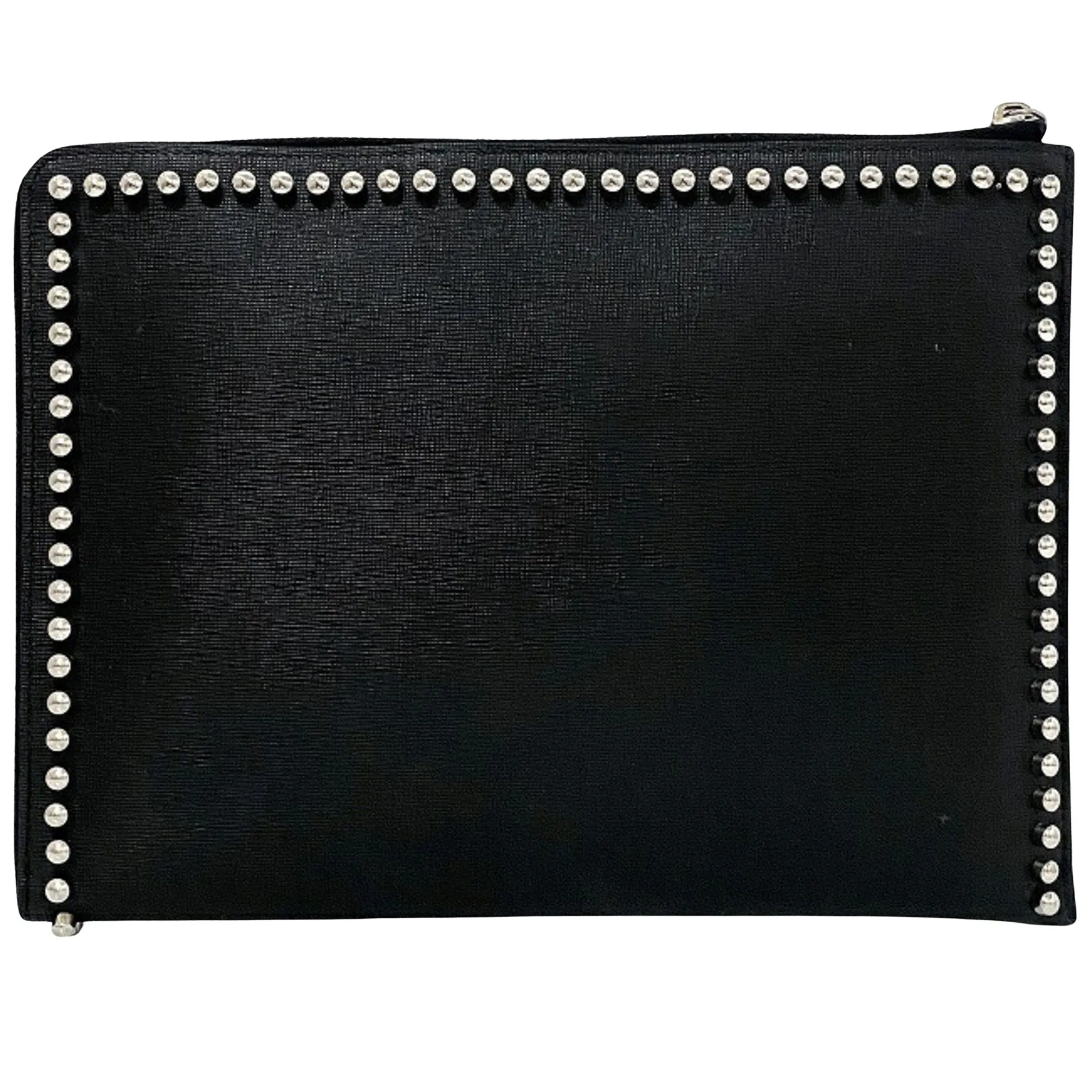 Fendi Studs Leather Clutch Bag (Pre-Owned)