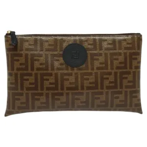 Fendi Zucca Canvas Clutch Bag (Pre-Owned)