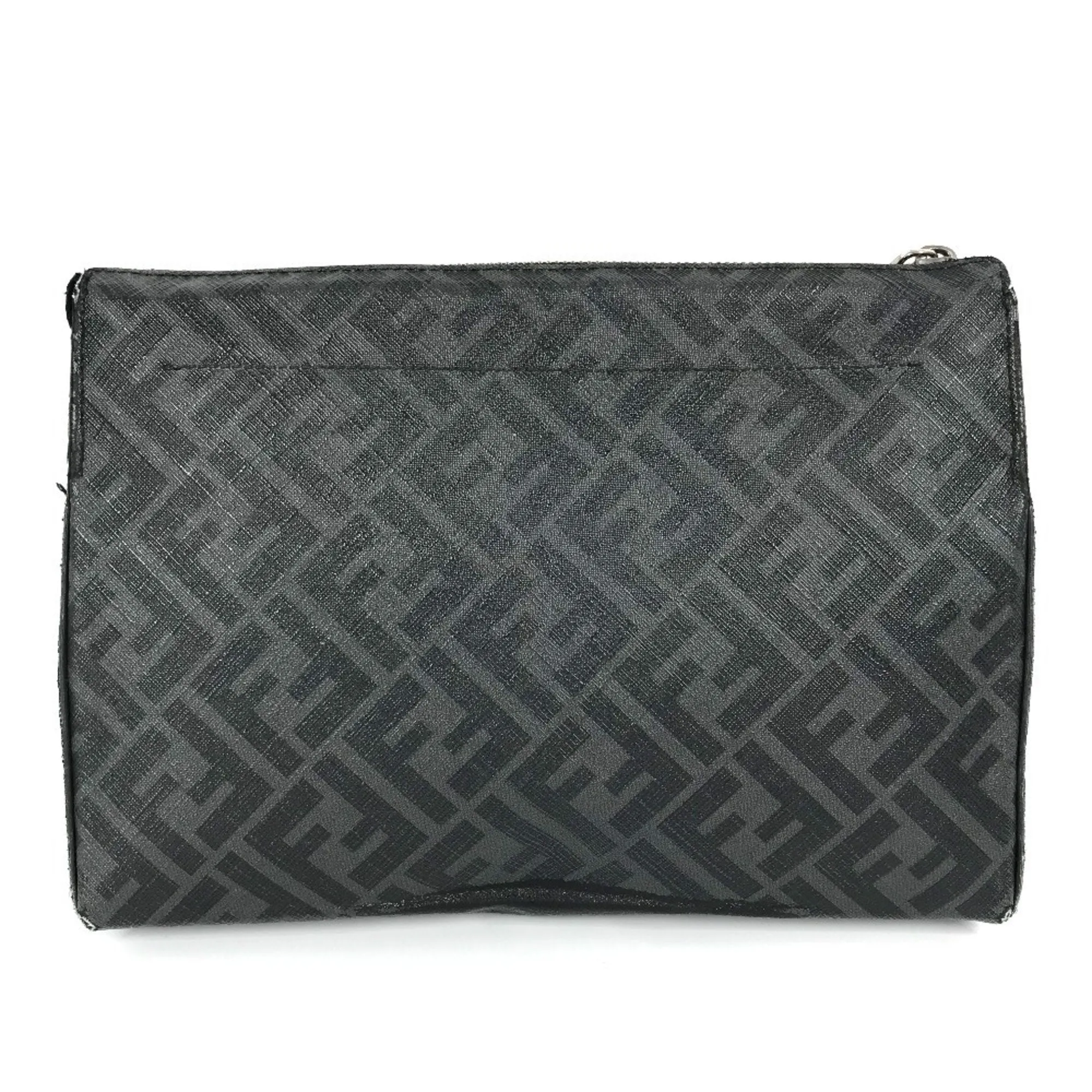 Fendi Zucca  Pvc Leather Clutch Bag (Pre-Owned)