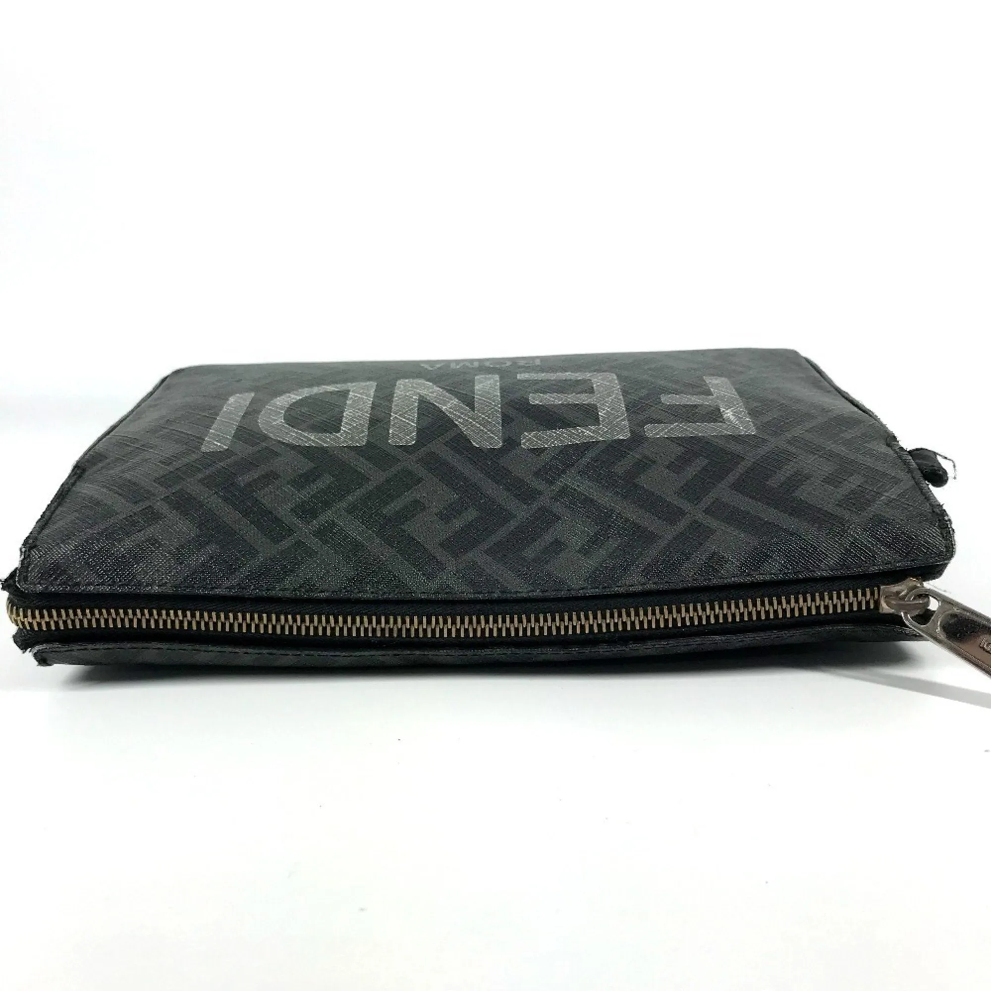 Fendi Zucca  Pvc Leather Clutch Bag (Pre-Owned)