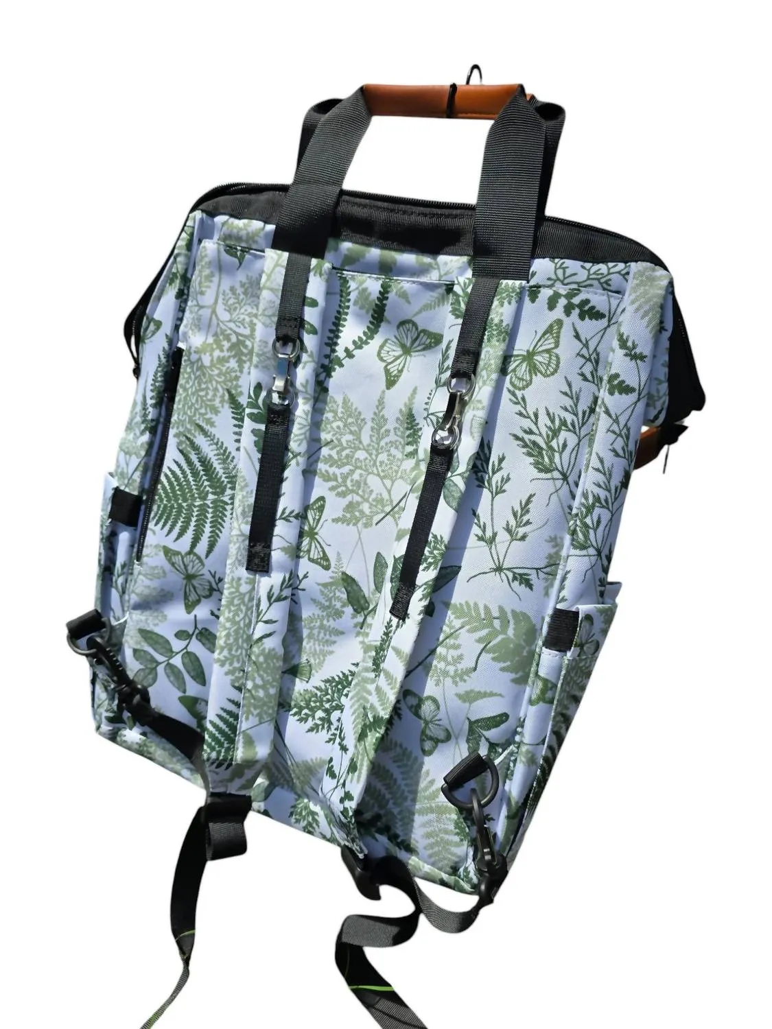 Fern Diaper Backpack In Purple/green