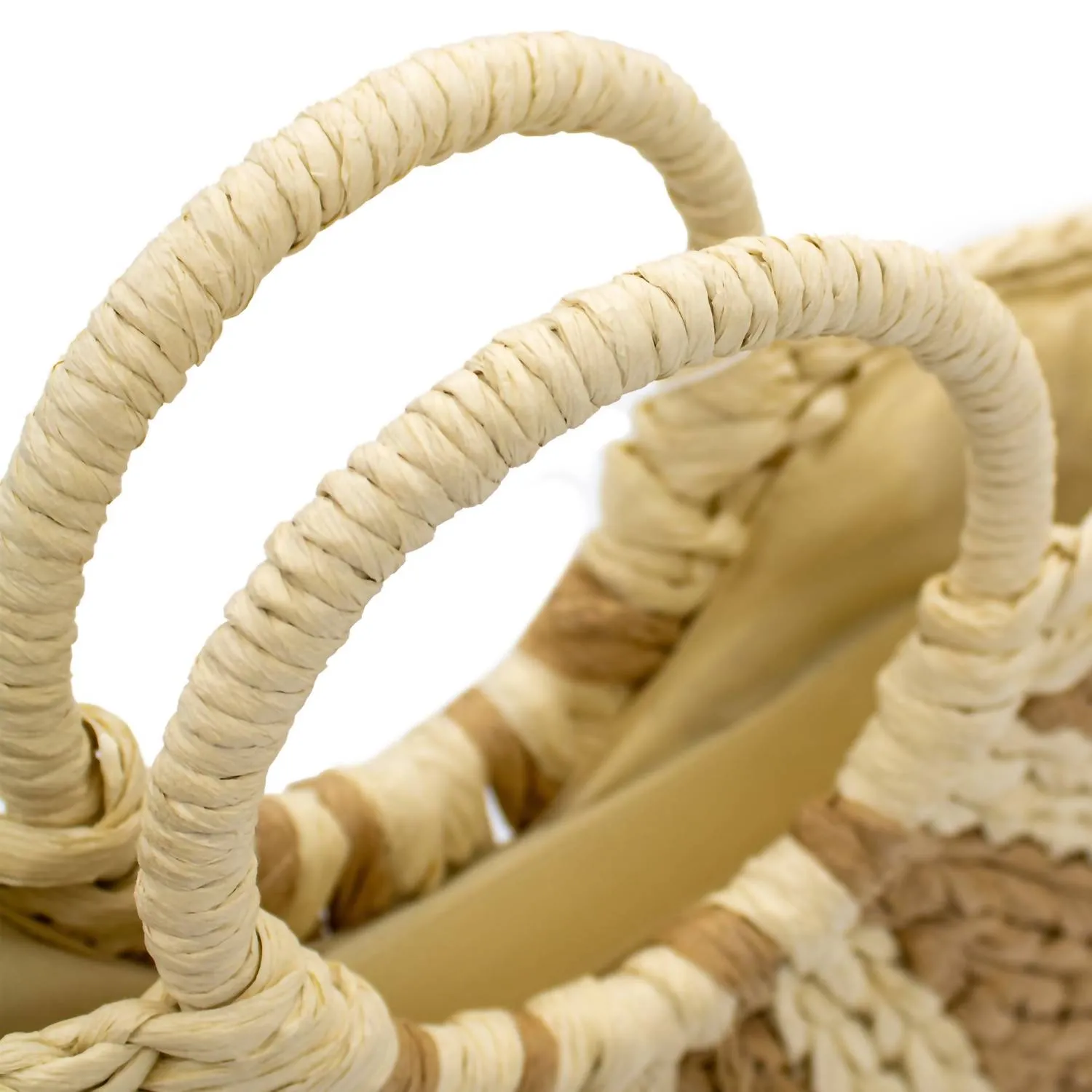 Fernandina Sunset Raffia Tote In Khaki
