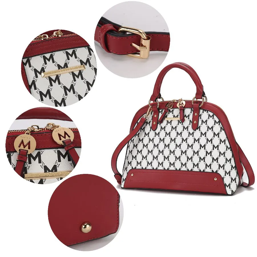 Frida Vegan Leather Womens Satchel with matching Wallet  2 Pieces