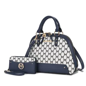 Frida Vegan Leather Womens Satchel with matching Wallet  2 Pieces