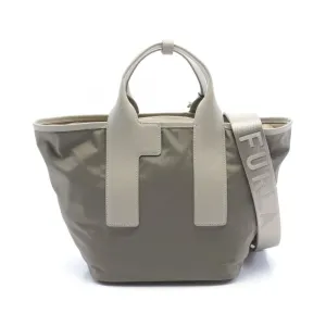 Furla    Leather Nylon Canvas Handbag