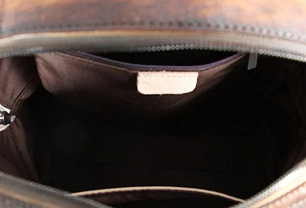 Genuine handmade Leather backpack bag shoulder bag girls women leather purse