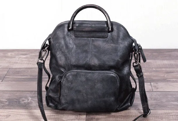 Genuine Handmade Vintage Leather Backpack Bag Shoulder Bag Women Leather Purse