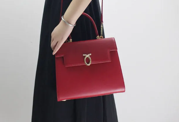 Genuine Leather handbag Kelly bag shoulder bag for women leather crossbody bag