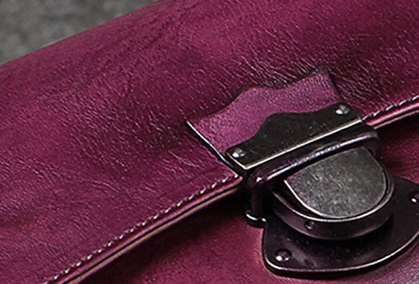 Genuine Leather Trifold Wallet Long Wallet Purse For Men Women