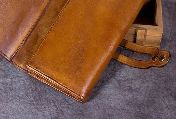 Genuine Leather Wallet Long Wallet Woven Wallet Purse For Men Women