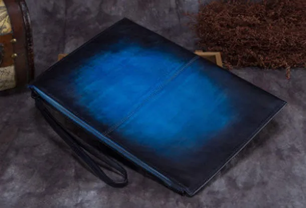 Genuine Leather Wallet Vintage Clutch Wallet Long Wallet Purse For Men Women