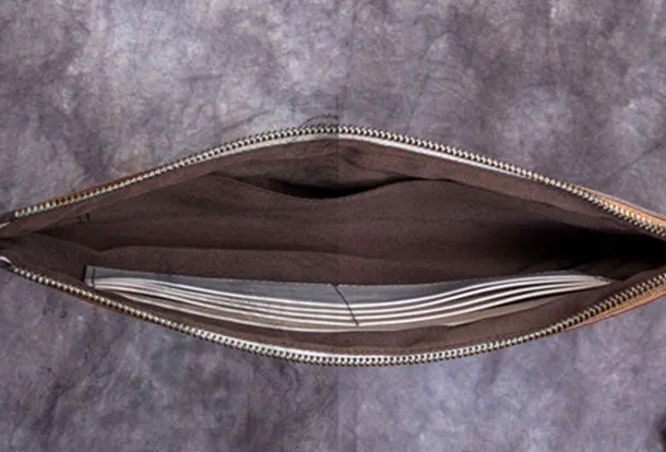 Genuine Leather Wallet Vintage Clutch Wallet Long Wallet Purse For Men Women