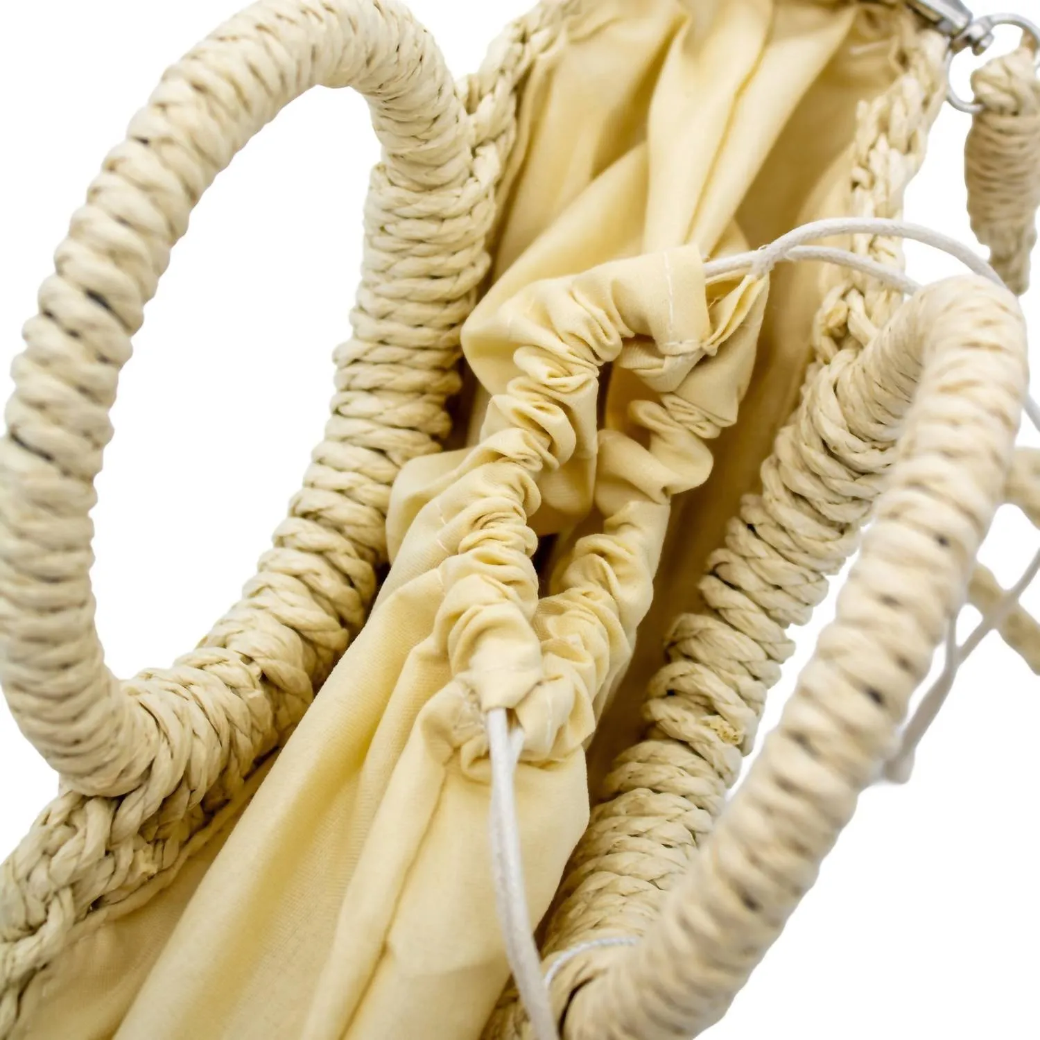 Getaway Crossbody Straw Tote In Khaki