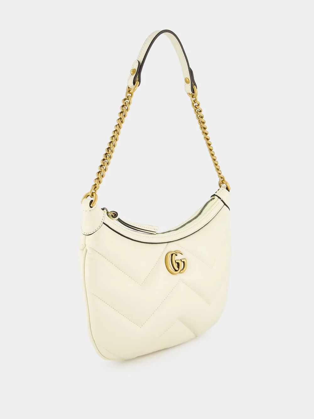 GG Marmont White Leather Bag