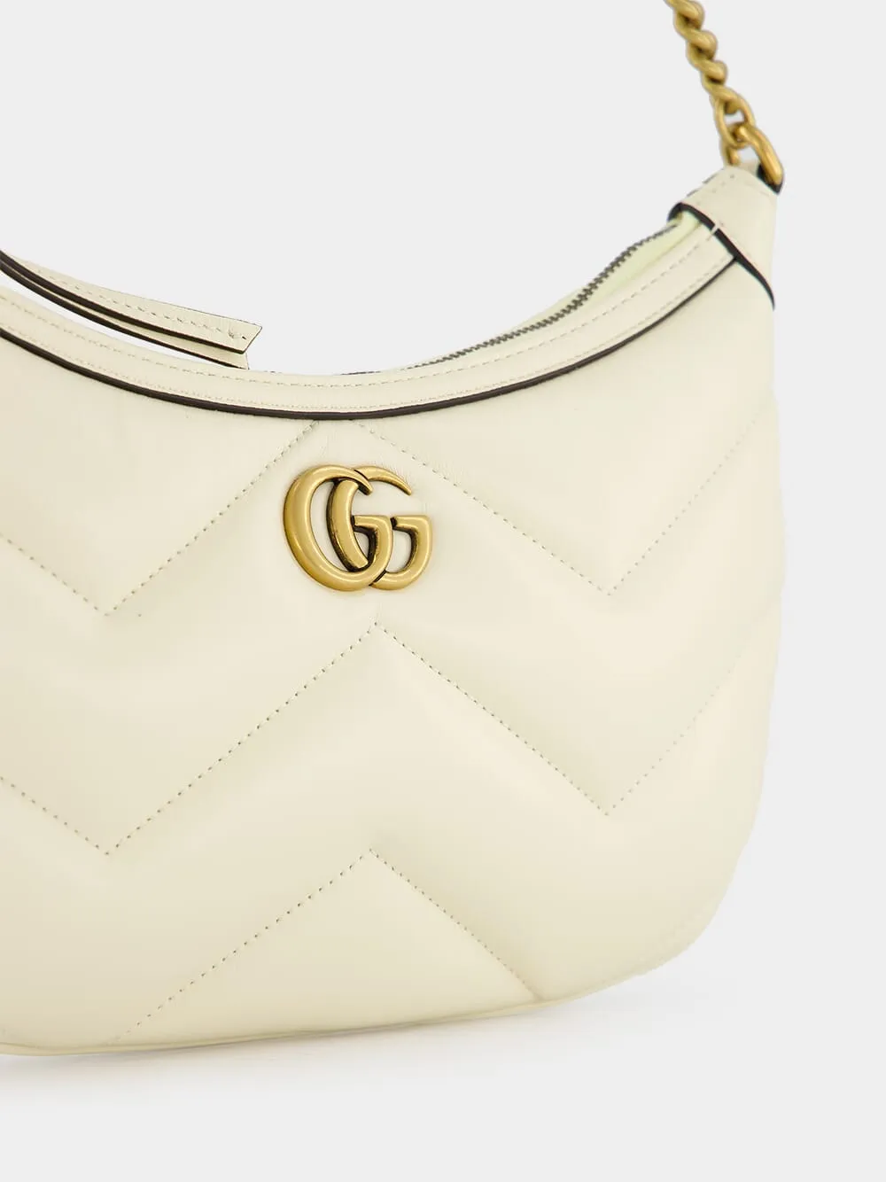 GG Marmont White Leather Bag