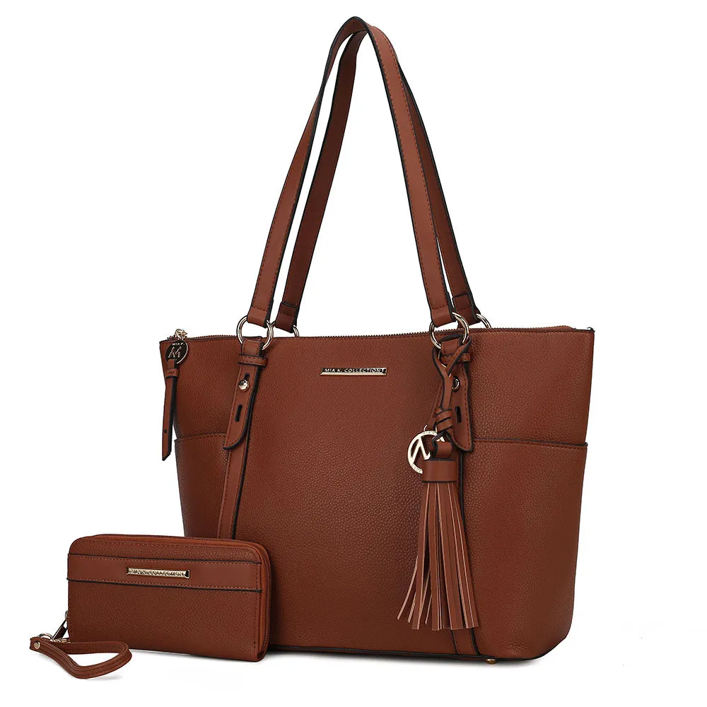 Gloria Women's Tote Bag with Wallet Set by Mia K