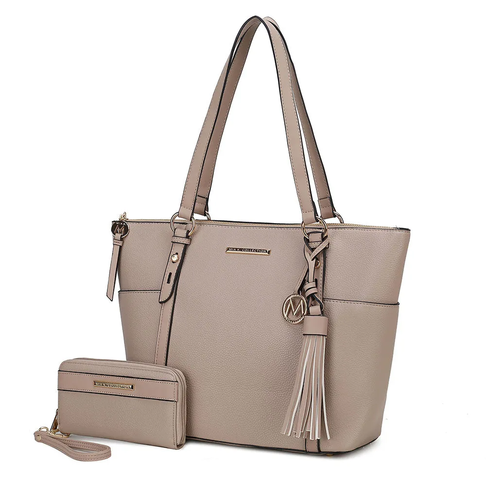 Gloria Women's Tote Bag with Wallet Set by Mia K