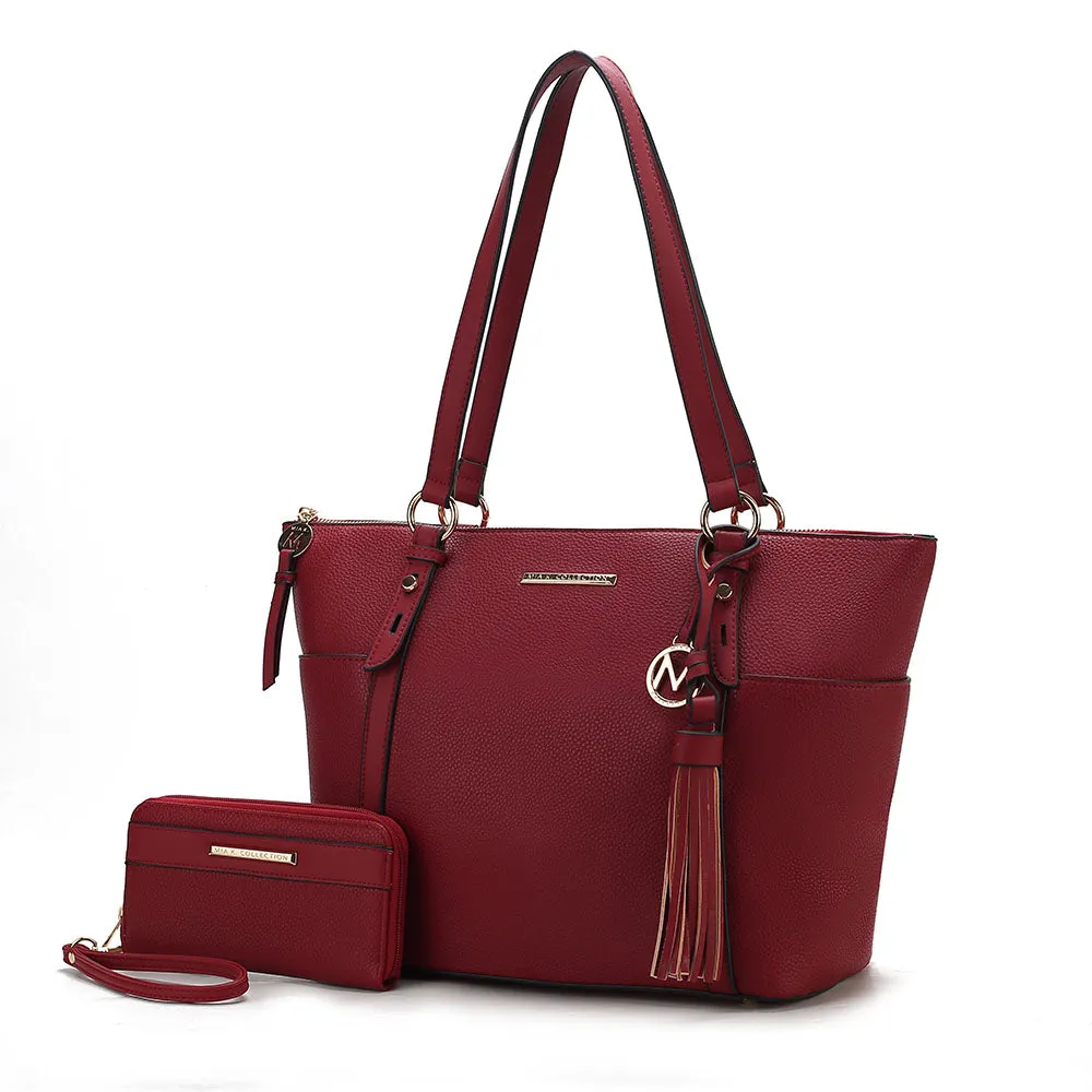 Gloria Women's Tote Bag with Wallet Set by Mia K