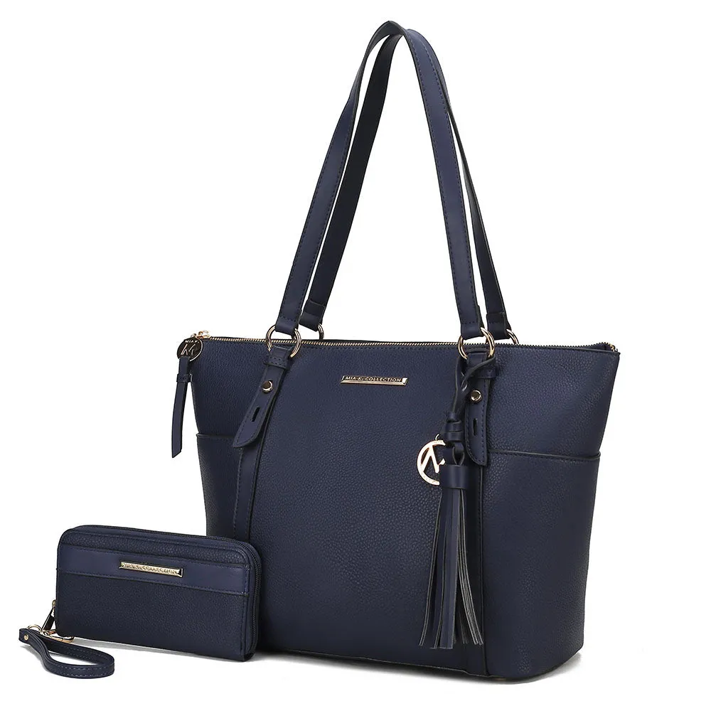 Gloria Women's Tote Bag with Wallet Set by Mia K