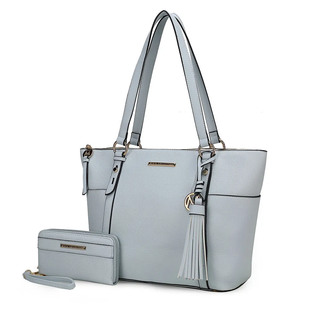 Gloria Women's Tote Bag with Wallet Set by Mia K