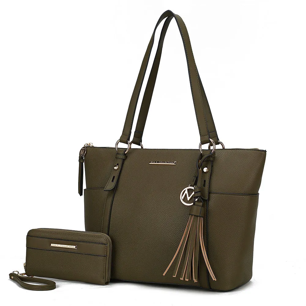Gloria Women's Tote Bag with Wallet Set by Mia K