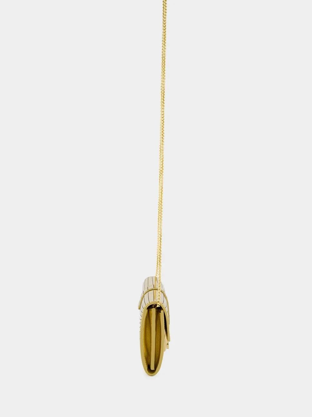 Gold Laminated Hug Wallet with Chain