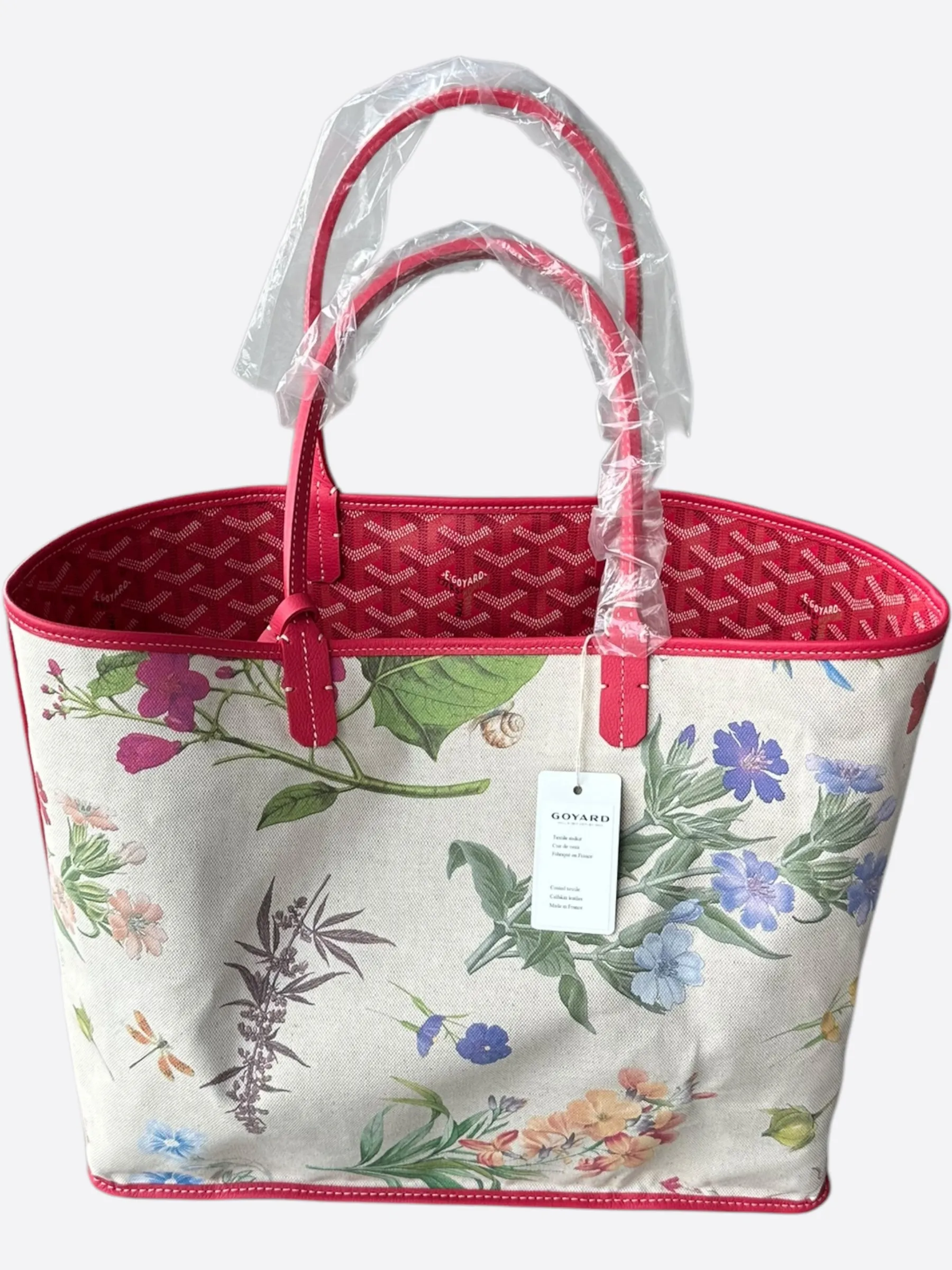 Goyard Fuchsia Pink Reversible St. Louis PM Tote Bag