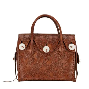 Grace Continental Leather Handbag (Pre-Owned)