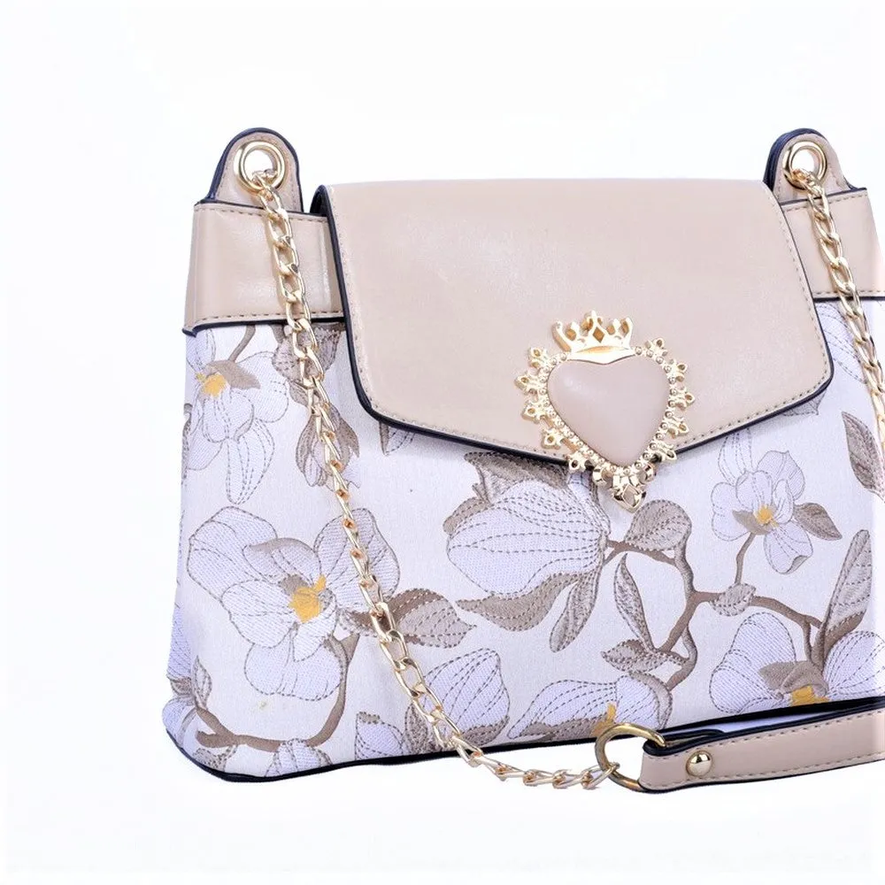 Green Heart Decor Flap Over Mini Crossbody Bag 8816-3
