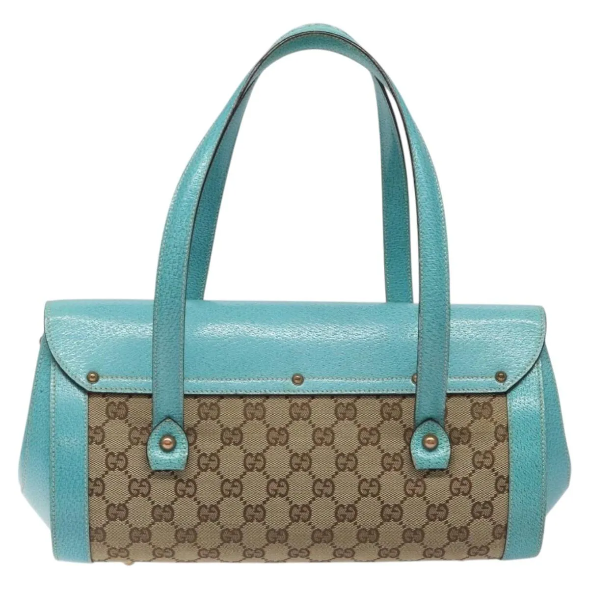 Gucci Bamboo Canvas Handbag (Pre-Owned)