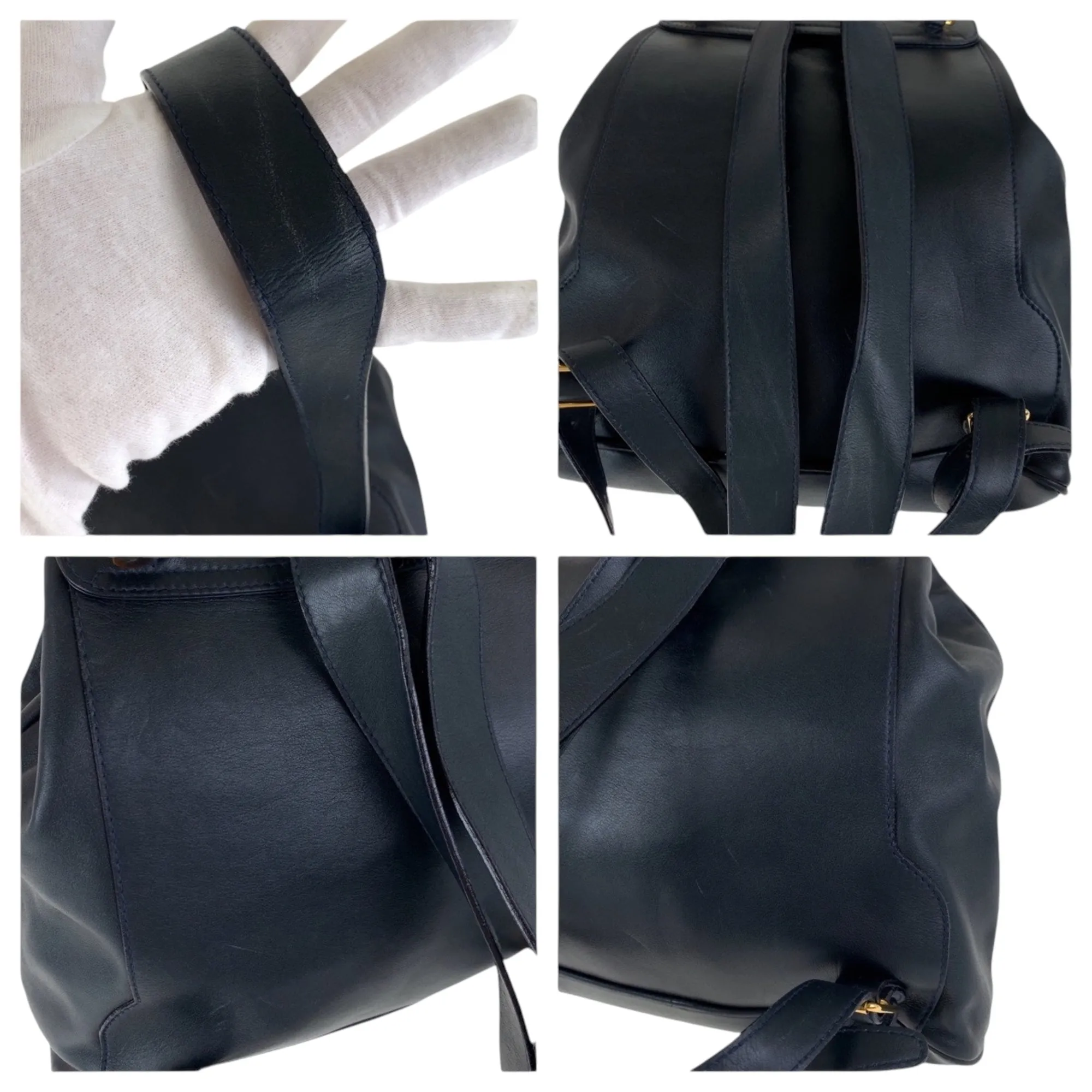Gucci Bamboo  Leather Backpack (Pre-Owned)