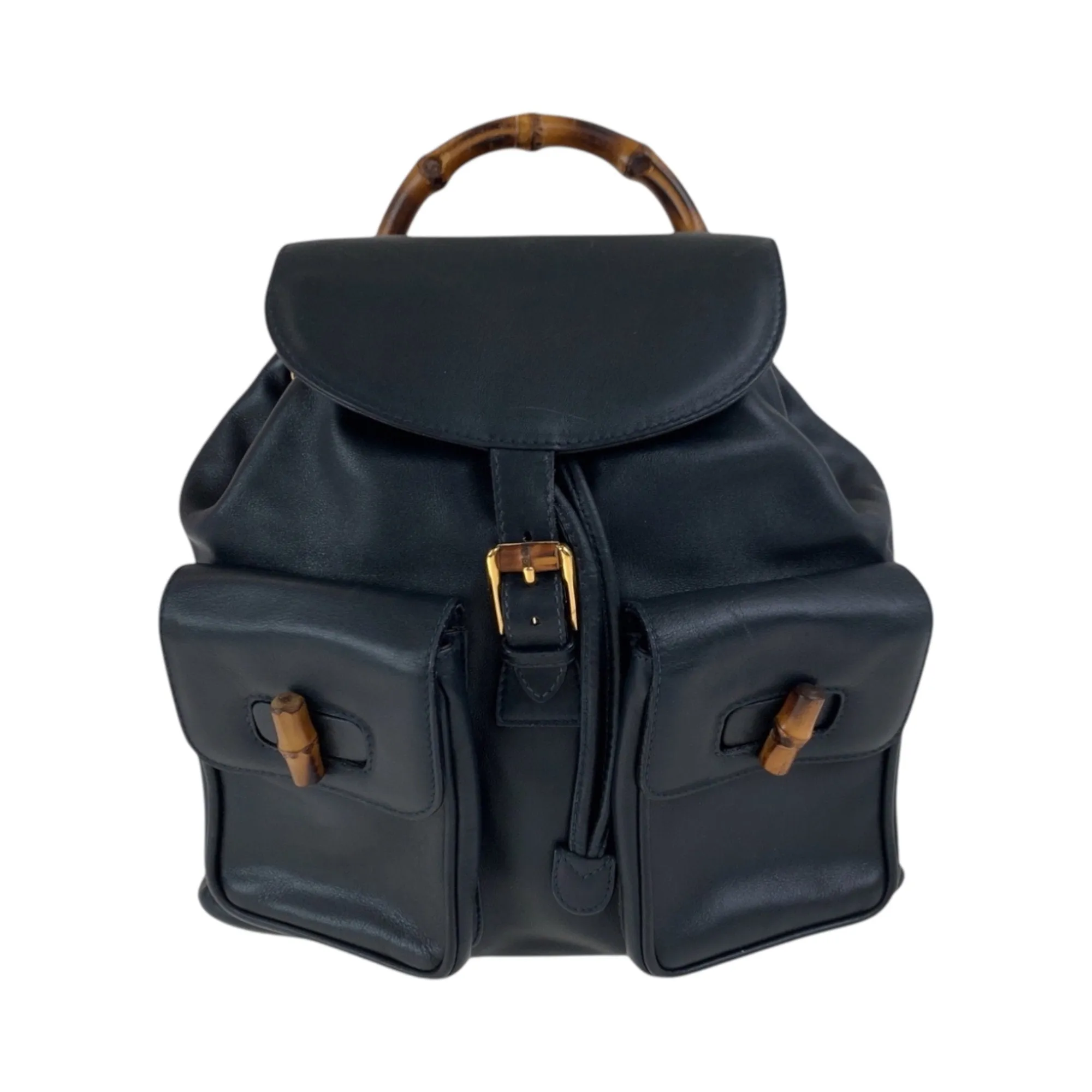 Gucci Bamboo  Leather Backpack (Pre-Owned)