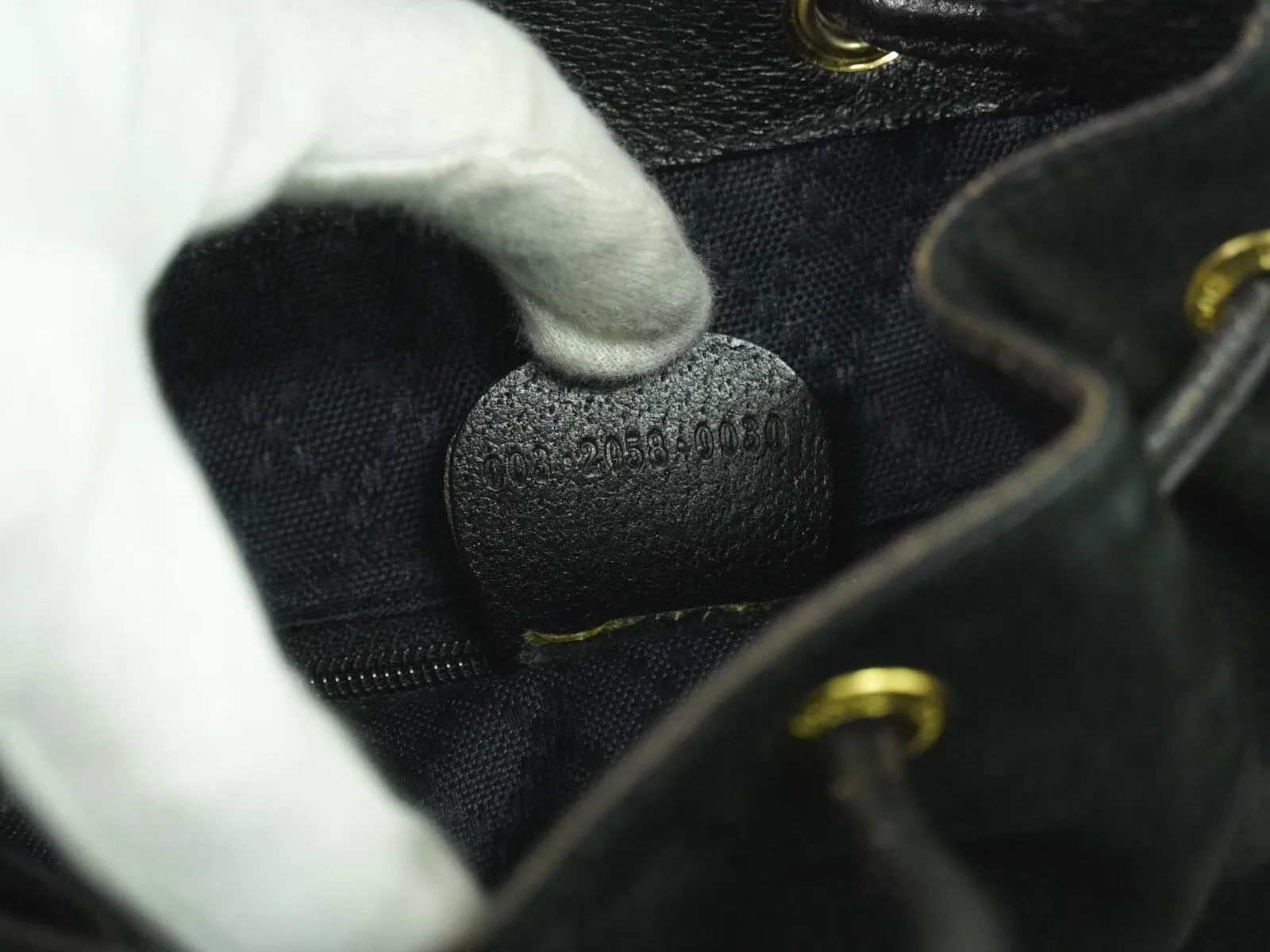 Gucci Bamboo Suede Backpack Bag (Pre-Owned)