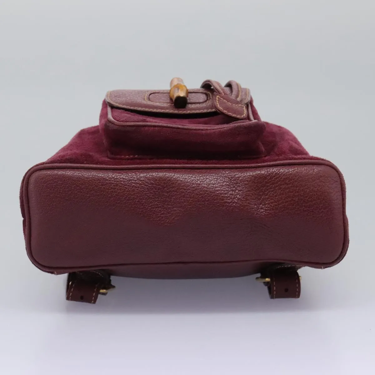 Gucci Bamboo Suede Backpack Bag (Pre-Owned)