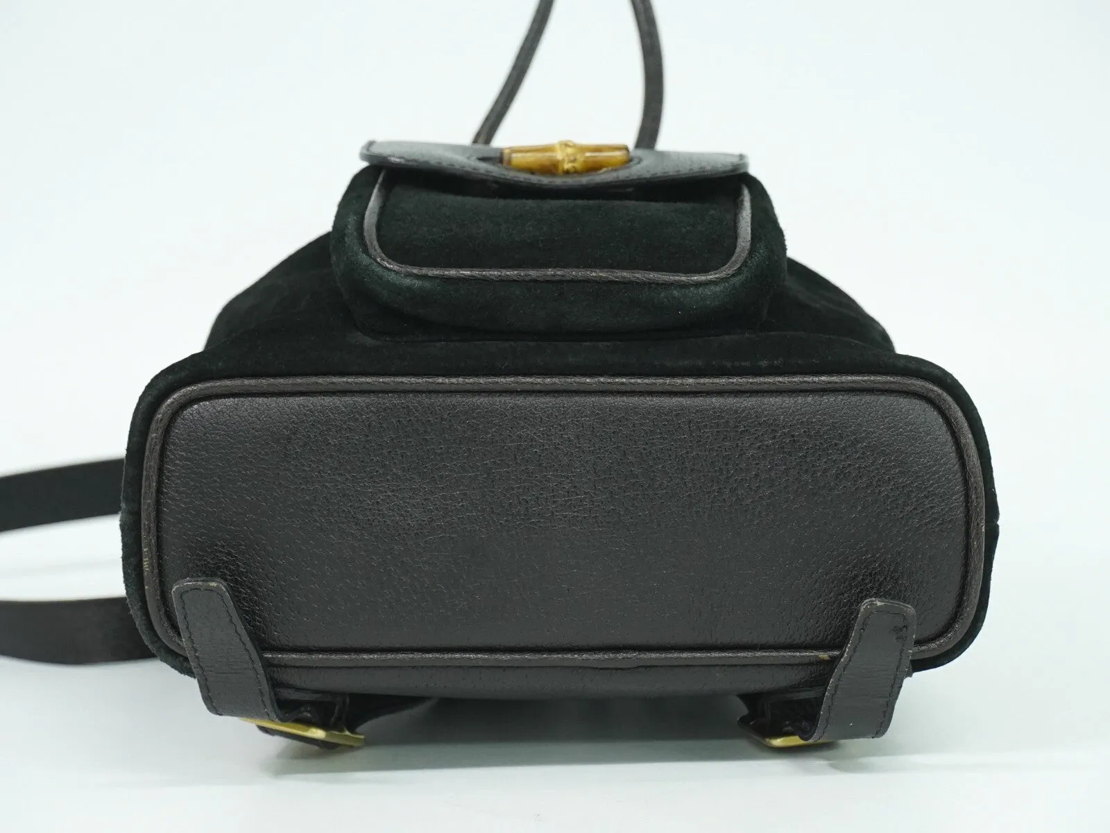 Gucci Bamboo Suede Backpack Bag (Pre-Owned)